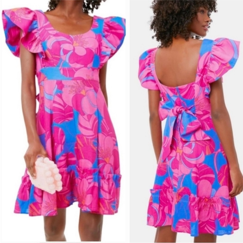 TUCKERNUCK X CAMERAN EUBANKS WIMBERLY Wild Azalea Edisto Dress Small - Picture 2 of 12